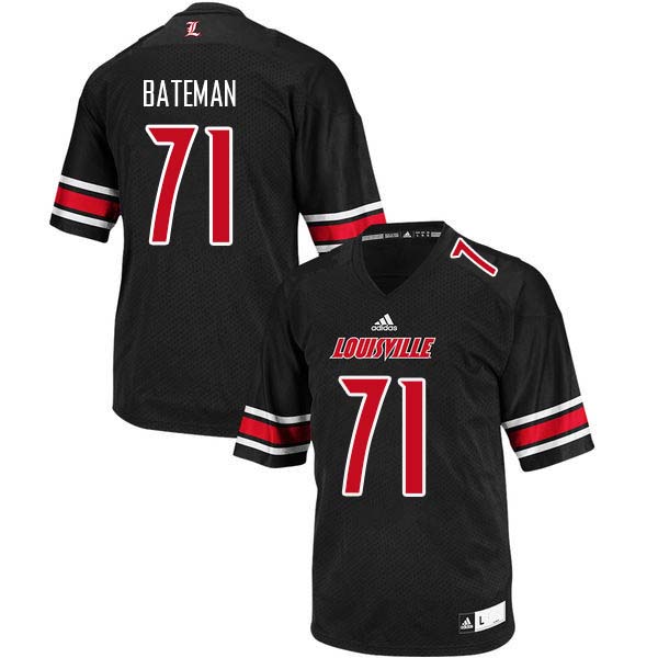 Men Louisville Cardinals #71 Toryque Bateman College Football Jerseys Sale-Black